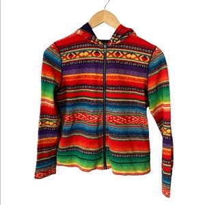 Lauren Ralph Lauren Jeans Co southwestern print hoodie size PXS